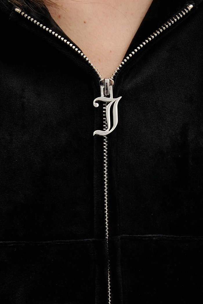 Velurová mikina Juicy Couture Juicy Couture černá JCWAS225306