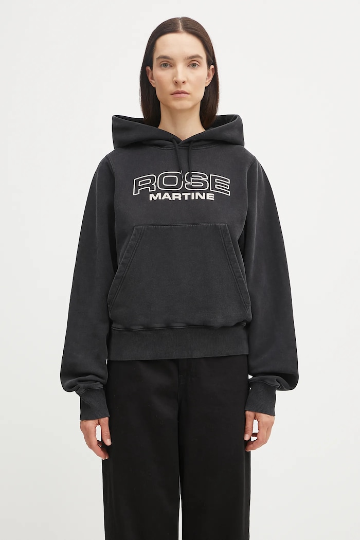 Бавовняна кофта Martine Rose Shrunken візерунок чорний 625JS01002CW
