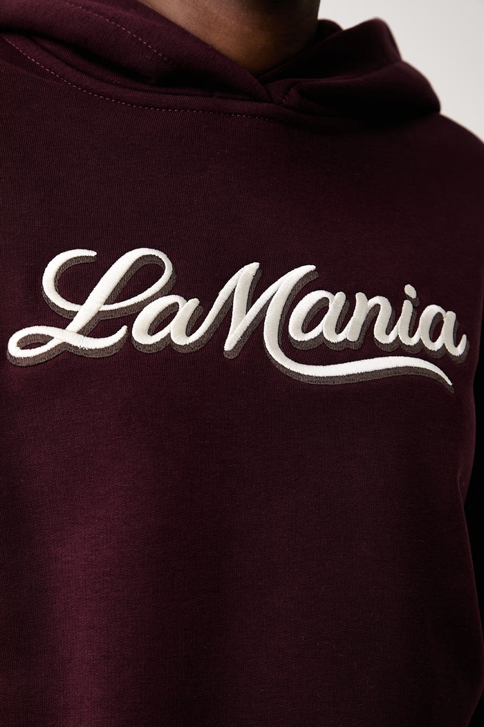 Bluza z kapturem damska z bawełną LUMA La Mania bordowy LUMA