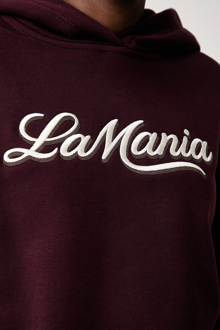 Bluza z kapturem damska z bawełną LUMA La Mania bordowy LUMA