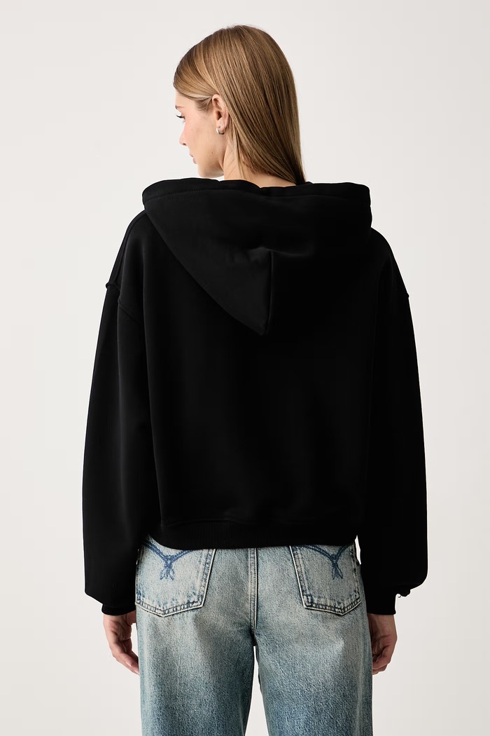 Odzież La Mania Bluza z kapturem damska z bawełną LUMA LUMA czarny