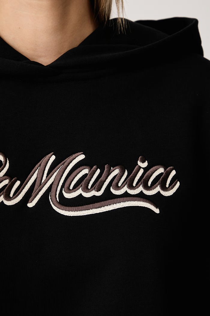 Bluza z kapturem damska z bawełną LUMA La Mania czarny LUMA