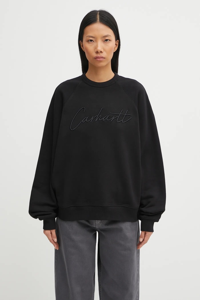 Carhartt WIP bluza bawełniana W' Ray Sweatshirt bawełna czarny I035526.89XX
