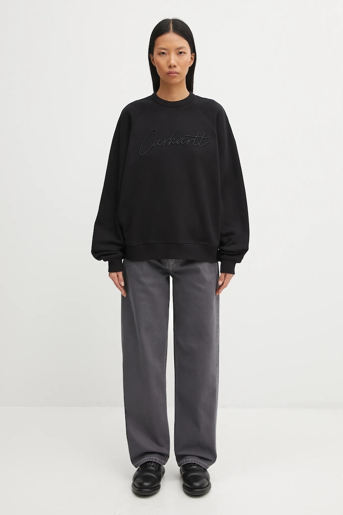 Carhartt WIP bluza bawełniana W' Ray Sweatshirt I035526.89XX czarny