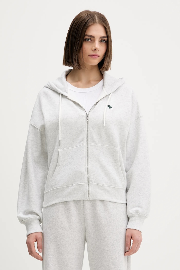 Mikina Abercrombie & Fitch melanž sivá KI152.5417.912