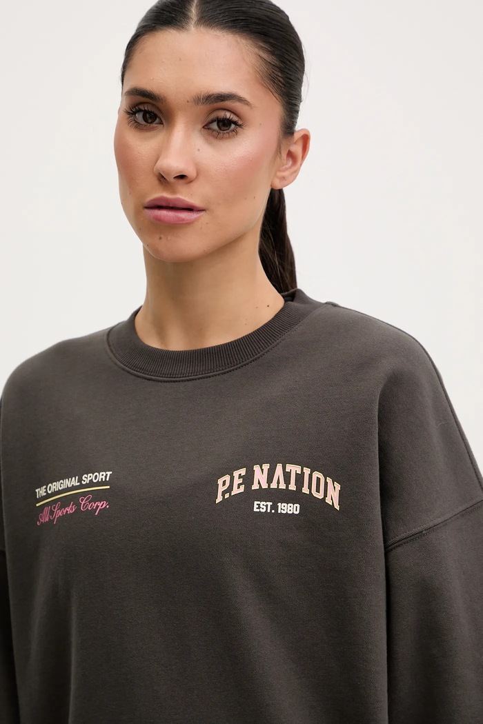 Mikina P.E Nation Smoke šedá 254F068