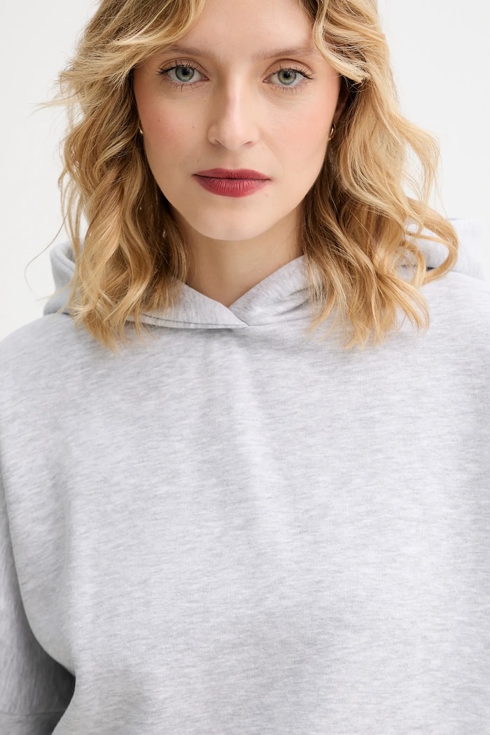 Mikina MUUV. MUUV. x Answear sivá BLUZA.Z.KAPTUREM.RAIZ