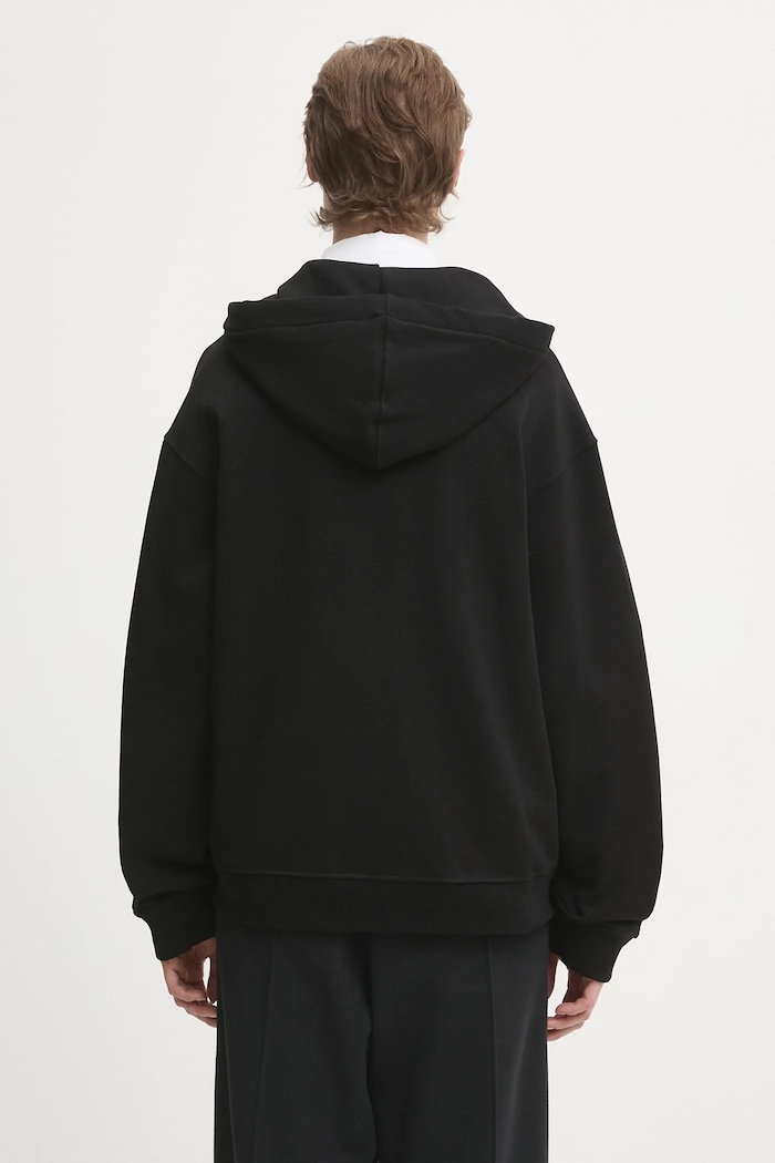 Ρούχα Βαμβακερή μπλούζα Fiorucci Angel Patch Regular Fit Zip Up W02FPSZI397CJ05BK01 μαύρο