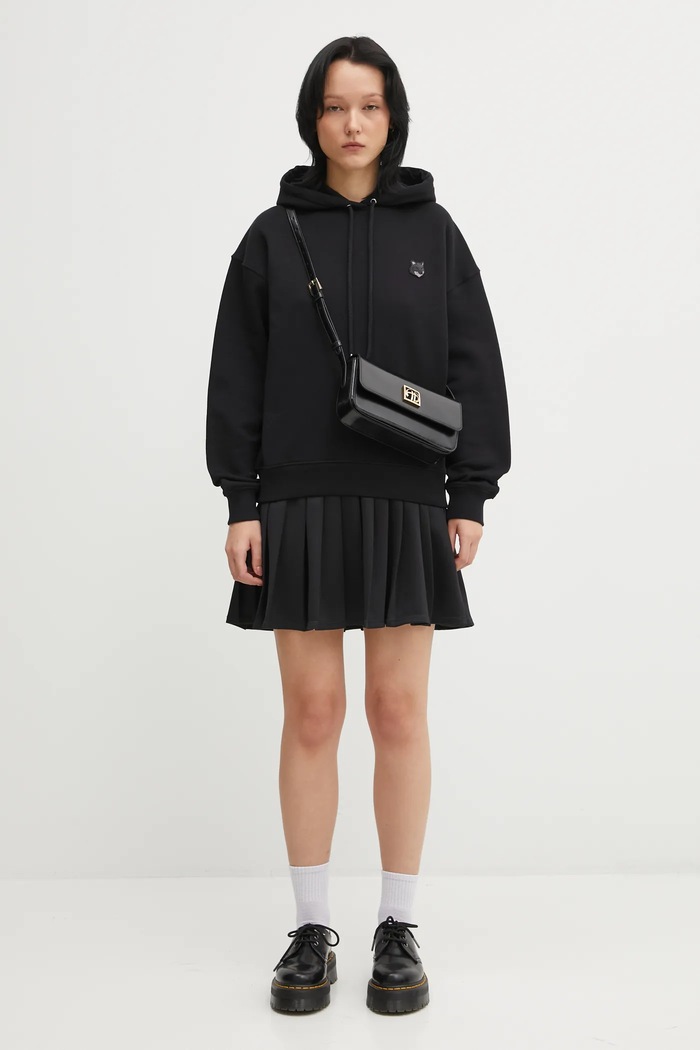 Bluza bawełniana Bold Fox Head Patch Maison Kitsuné czarny MW00704KM0321