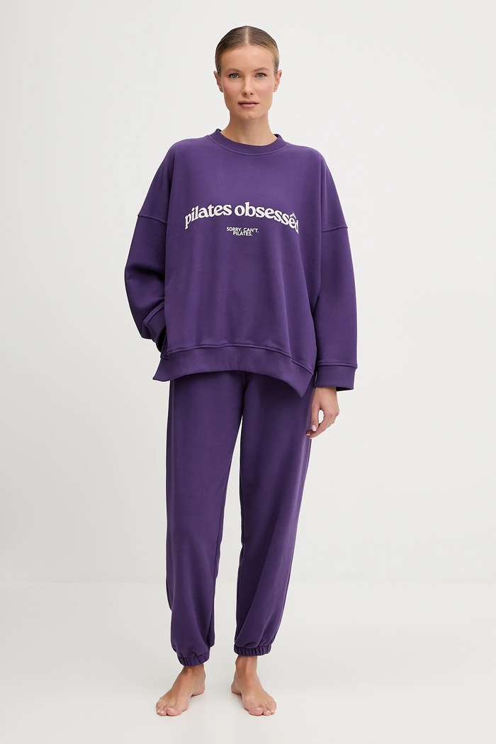 JOYINME oversize melegítőfelső női pamut elasztánnal Kind Oversize.Kind.Yoga lila SS26