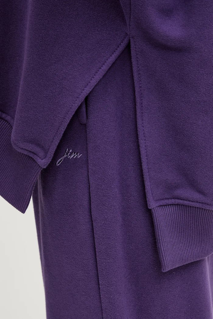 JOYINME oversize melegítőfelső női pamut elasztánnal Kind Oversize.Kind.Yoga lila