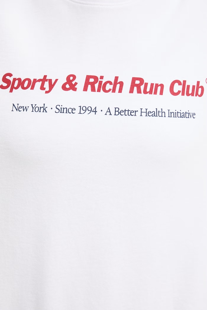 Sporty & Rich Run Club oversize mikina bavlnená dámska biela ST07164172WH01
