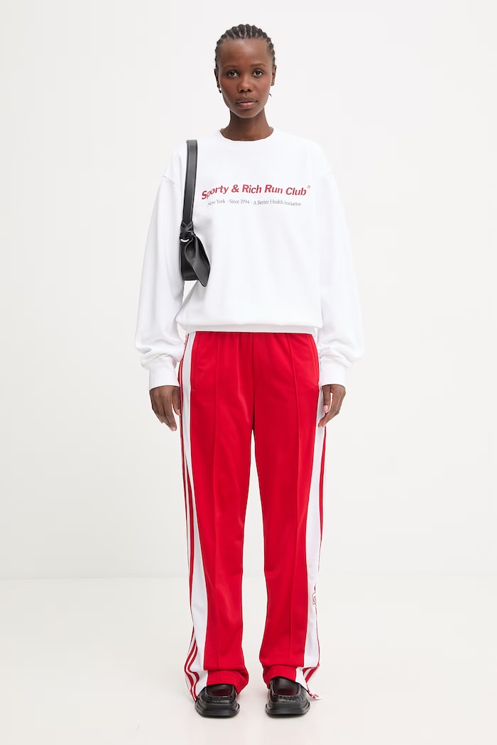 Sporty & Rich Run Club oversize mikina bavlnená dámska ST07164172WH01 biela