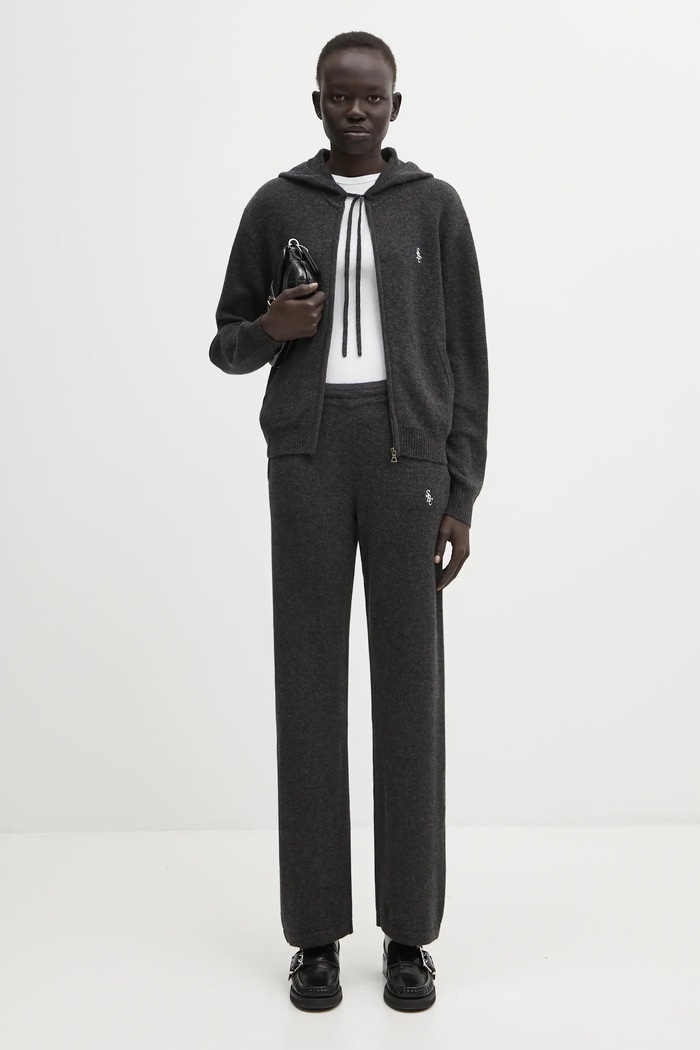 Шерстяна кофта Sporty & Rich SRC Cashmere CA00264302GY11 сірий