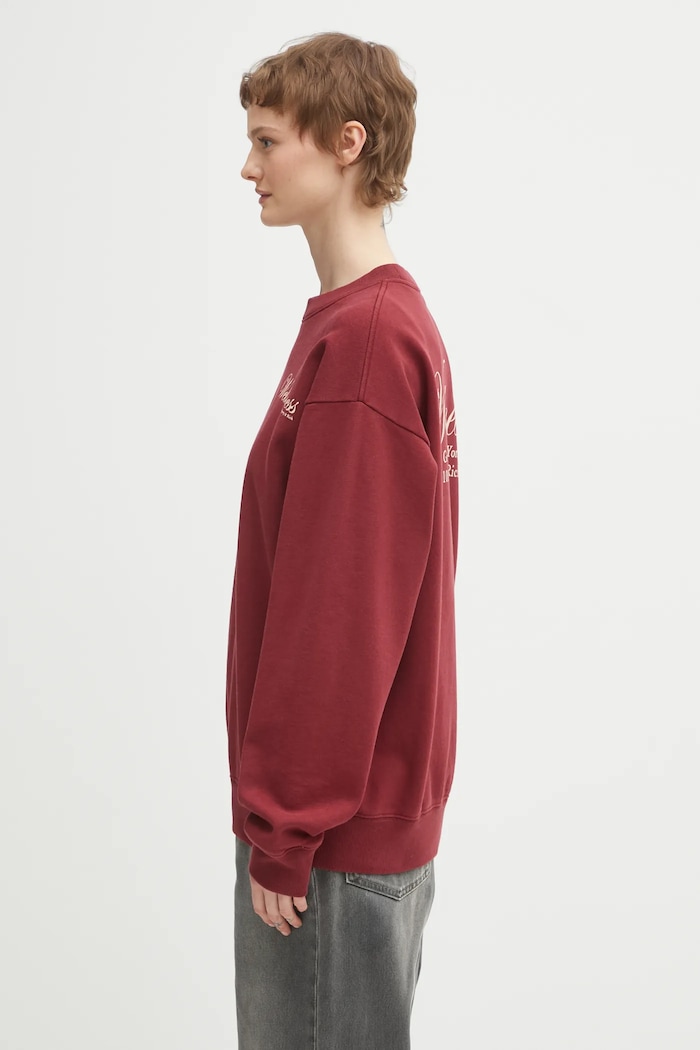 Bavlnená mikina Sporty & Rich Soho ST07162083RE10 burgundské AW25