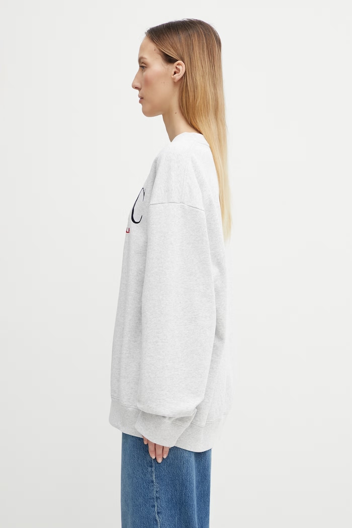 Бавовняна кофта Sporty & Rich Nautical Embroidered ST07163177GY03 сірий AW25