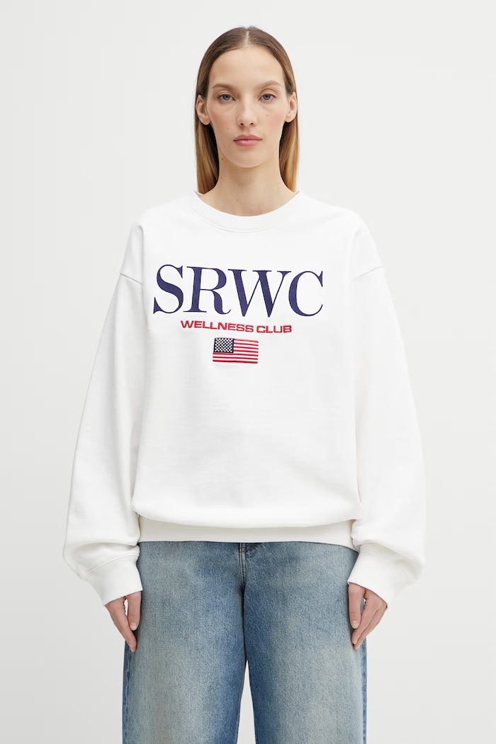 Бавовняна кофта Sporty & Rich Nautical Embroidered бавовна бежевий ST07163177WH01