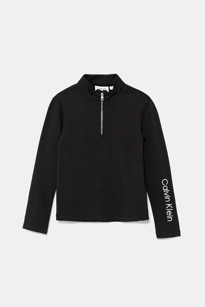 Παιδική μπλούζα Calvin Klein Jeans με ελαστάν μαύρο IG0IG02978.9BYA