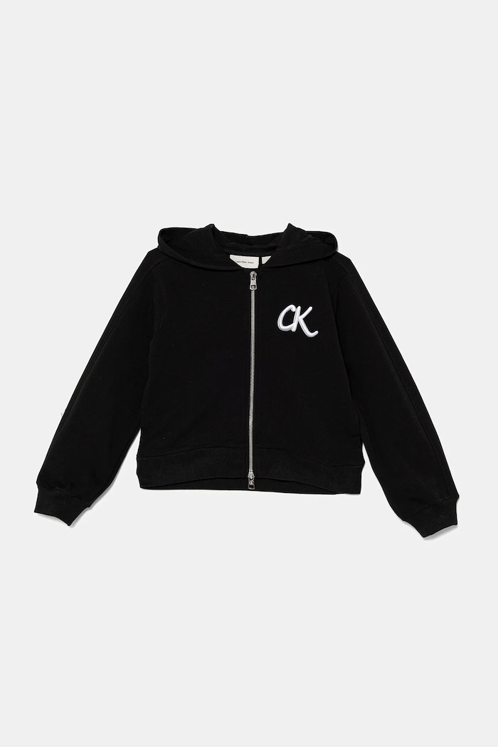 Mikina Calvin Klein Jeans s kapucí černá IG0IG02969.9BYA