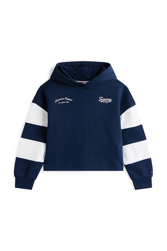 Dětská mikina Tommy Hilfiger KG0KG08687.122.9BYA námořnická modř AW25