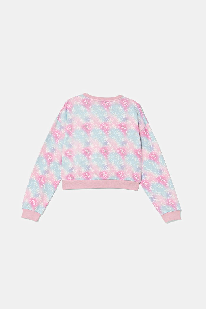 Παιδική βαμβακερή μπλούζα Guess J5YQ03.KA6R4.9BYA ροζ AW25
