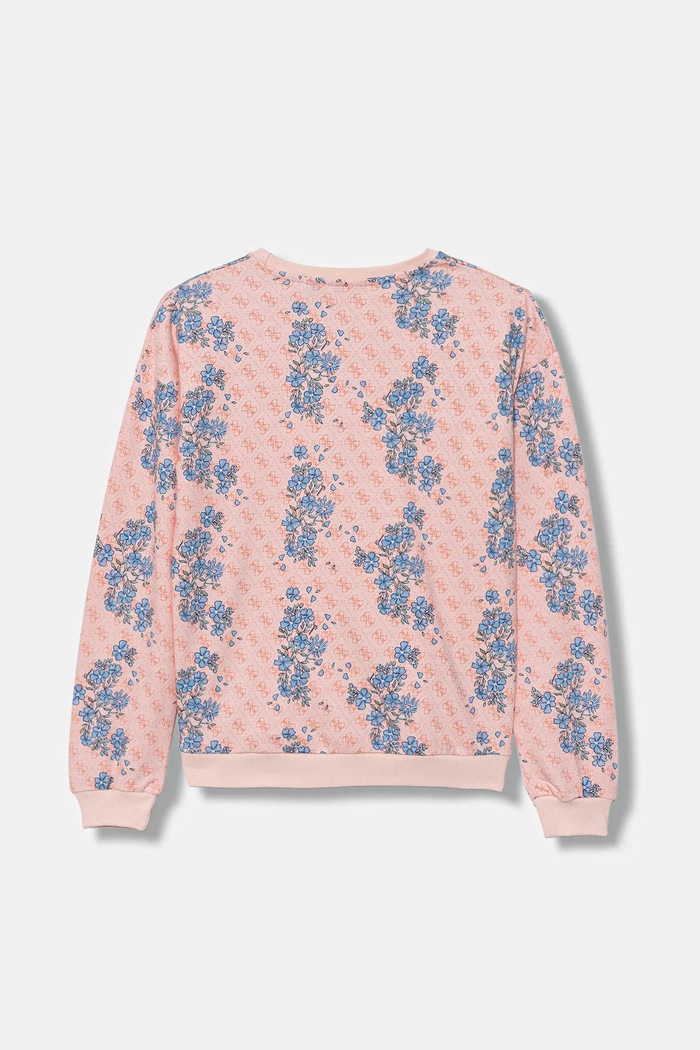 Detská bavlnená mikina Guess J5YQ05.KA6R4.9BYA oranžová AW25