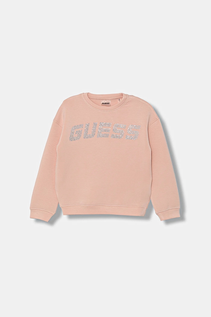 Παιδική μπλούζα Guess απλικέ ροζ J5YQ26.K7UW2.9BYA
