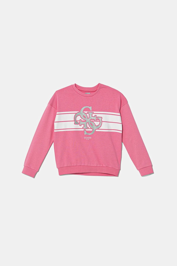 Guess Bluza bawełniana dziecięca różowy K5YQ01.KA6R4.9BYA