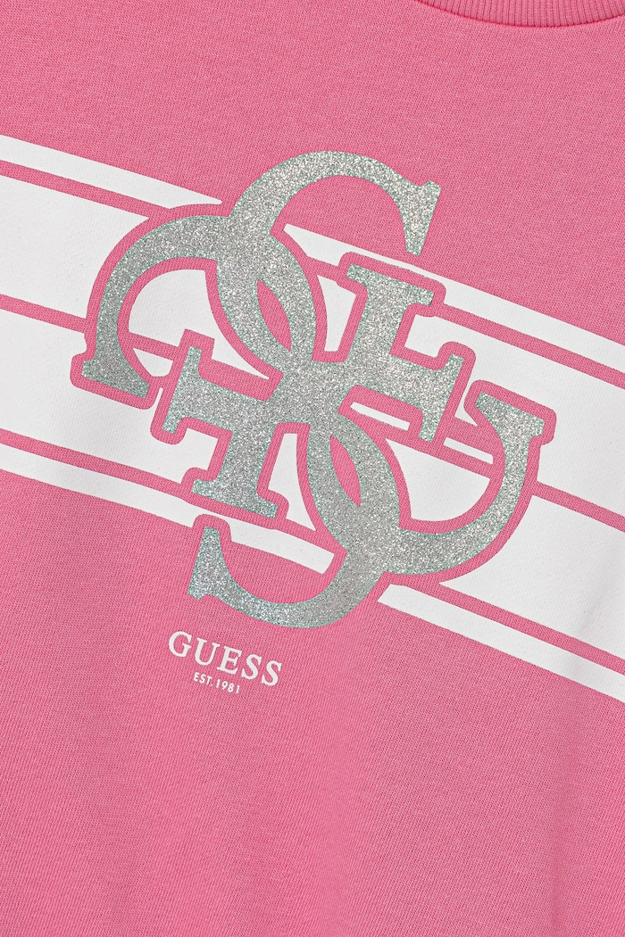 Dziewczynka Guess Bluza bawełniana dziecięca K5YQ01.KA6R4.9BYA różowy
