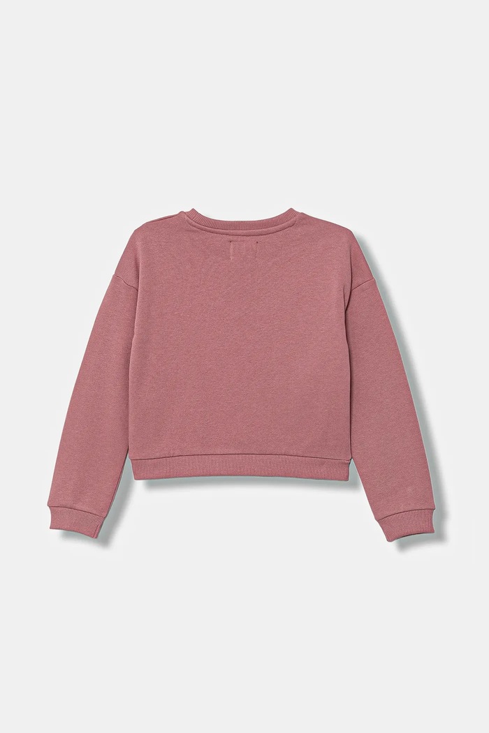Guess bluza bawełniana dziecięca K5YQ09.KAV34.9BYA różowy AW25