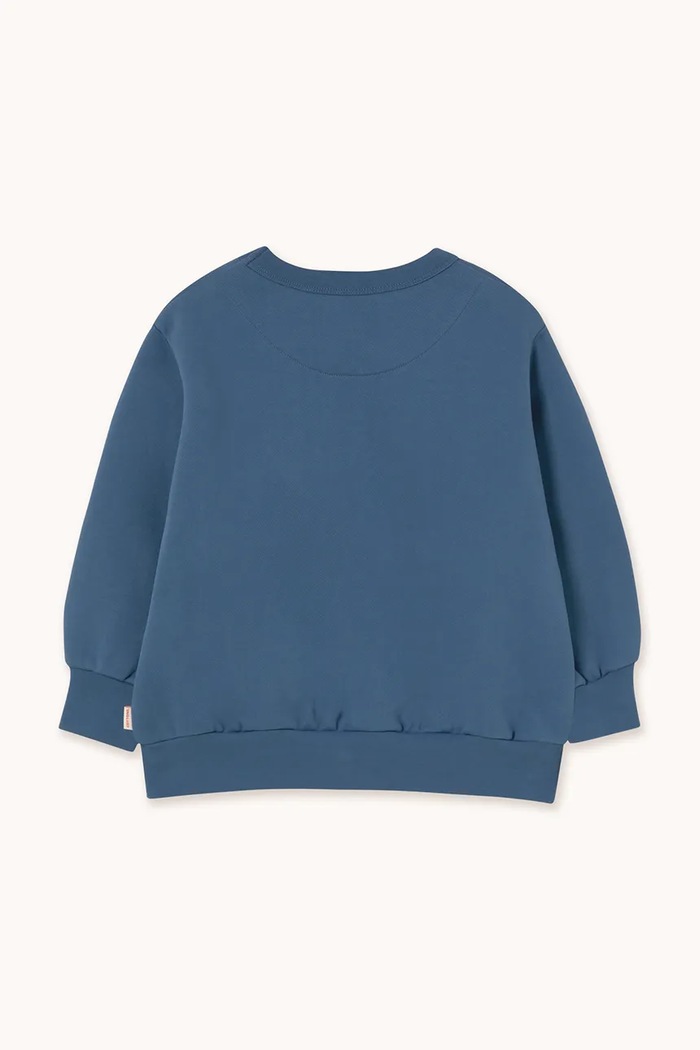 Dievča Detská bavlnená mikina Tinycottons CHERRY GRAPHIC SWEATSHIRT AW25.279 modrá