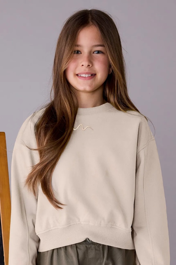 Mayoral bluza dziecięca z elastanem beżowy 7422.8C.Junior.9BYA