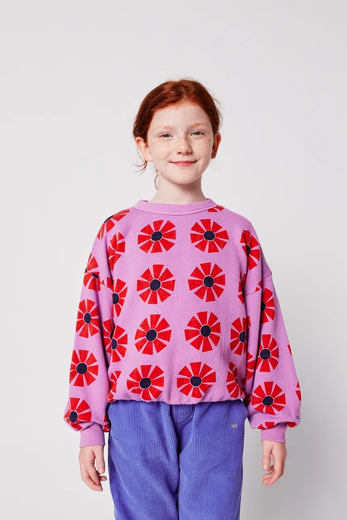 Bobo Choses bluza bawełniana dziecięca Kaleidoscope 225AC038 fioletowy