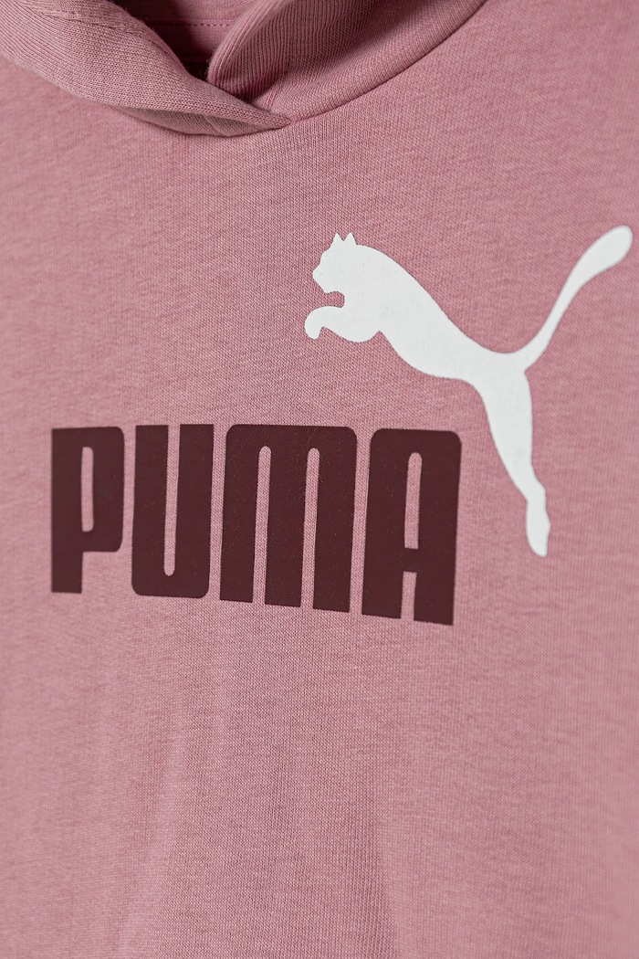 DÍVKA Dětská mikina Puma ESS 2 COLOR No. 1 Logo? Short Length Hoodie TR G 686072 růžová