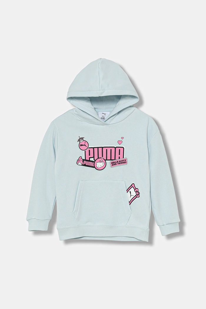 Detská mikina Puma s kapucňou modrá 632387