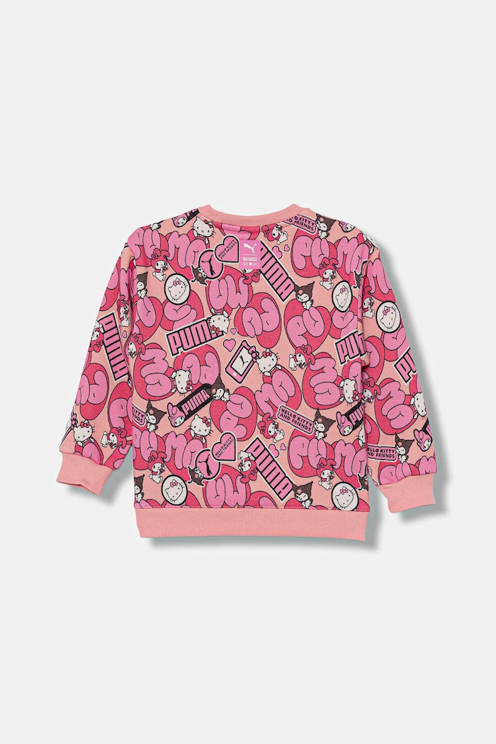 Detská mikina Puma PUMA X HELLO KITTY & FRIENDS Relaxed AOP Crew FL 632392 ružová AW25