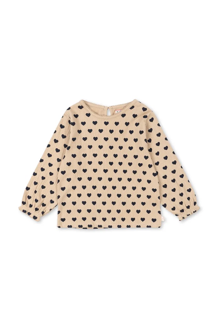 Detská blúzka Konges Sløjd CHLEO BLOUSE GOTS s elastanom béžová KS103750.9BYA