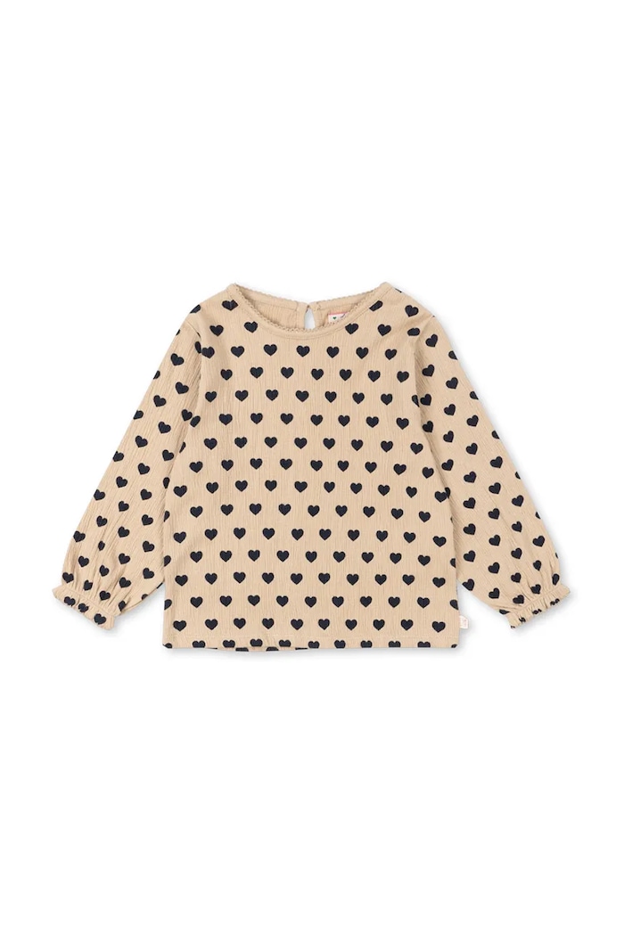 Detská blúzka Konges Sløjd CHLEO BLOUSE GOTS s elastanom béžová KS103750.9BYA