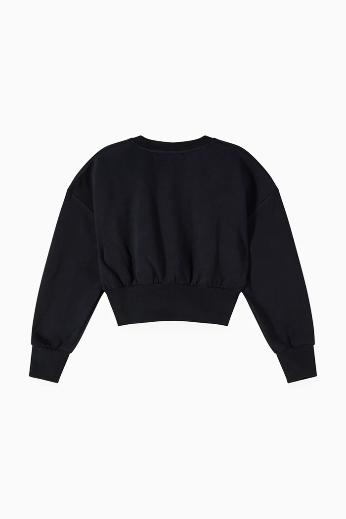Detská bavlnená mikina Patrizia Pepe J315 7M0946 čierna AW25