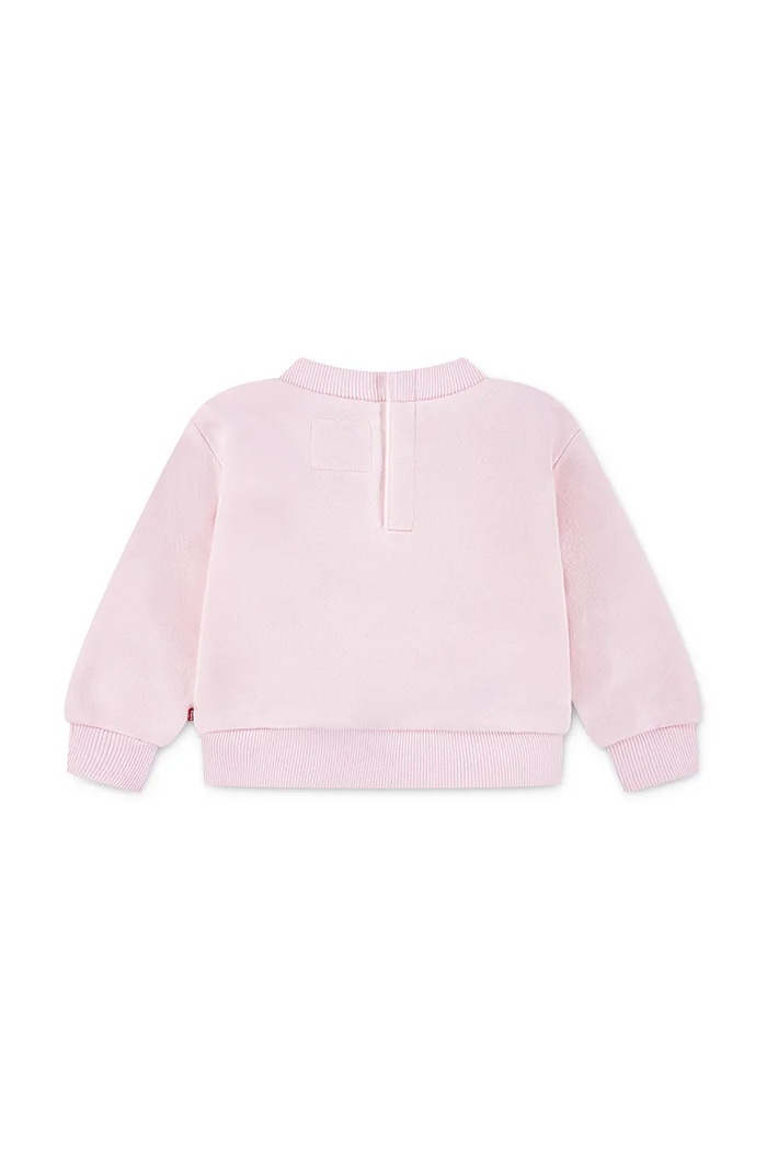 Levi's bluza niemowlęca PETER PAN COLLAR CREW NECK 1EN575 różowy AW25