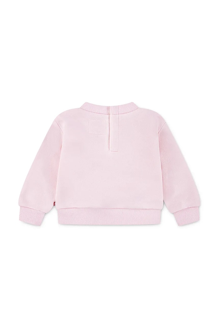 Levi's bluza niemowlęca PETER PAN COLLAR CREW NECK 1EN575 różowy AW25