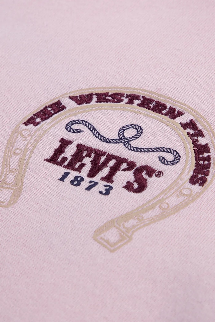 Dětská mikina Levi's PULLOVER HOODIE WITH RUFFL růžová 3EN426