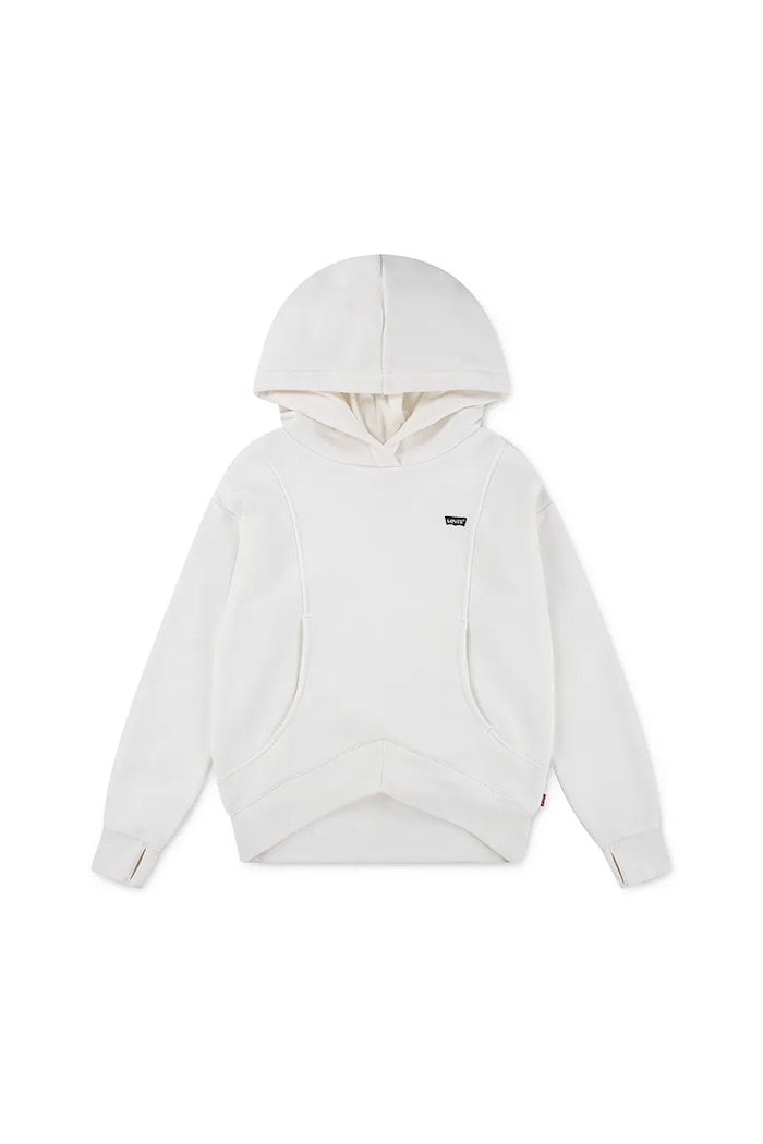 Detská mikina Levi's BATWING PATCH HOODIE bavlna béžová 3EN447