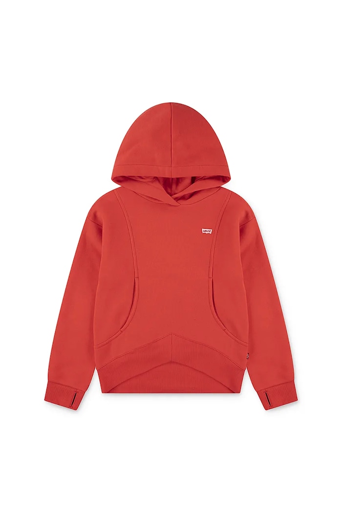 Levi's bluza dziecięca BATWING PATCH HOODIE bawełna czerwony 3EN447