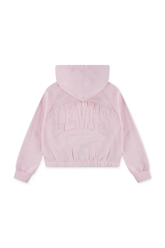 Levi's Bluză copii MEET AND GREET FULL ZIP HO 3EN479 roz AW25