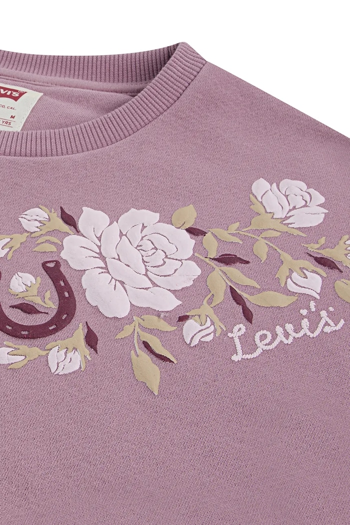 Дівчинка Дитяча кофта Levi's ROSE FRONT TUCK CREW 3EP015 рожевий