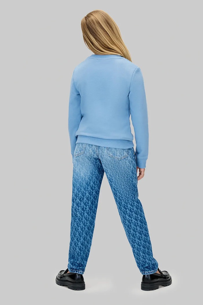 Detská mikina Calvin Klein Jeans modrá IU0IU00570.9BYA