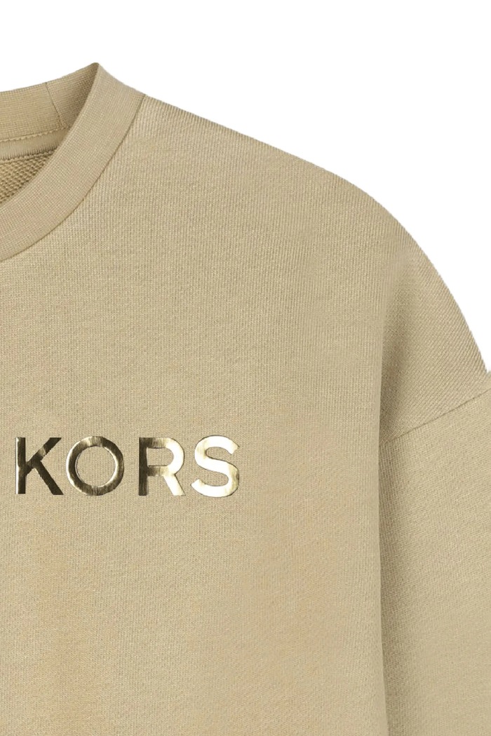 Κοριτσίστικα Παιδική βαμβακερή μπλούζα Michael Kors R30469.156 μπεζ