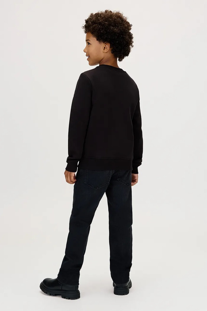 Детски памучен суичър Calvin Klein Jeans IU0IU00714.9BYA черен