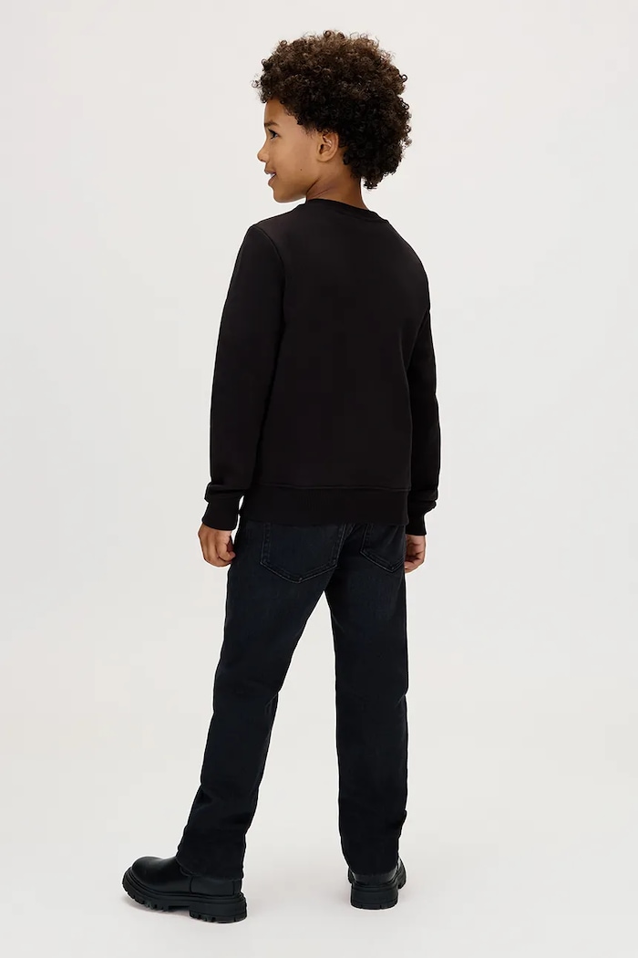 Детски памучен суичър Calvin Klein Jeans IU0IU00714.9BYA черен